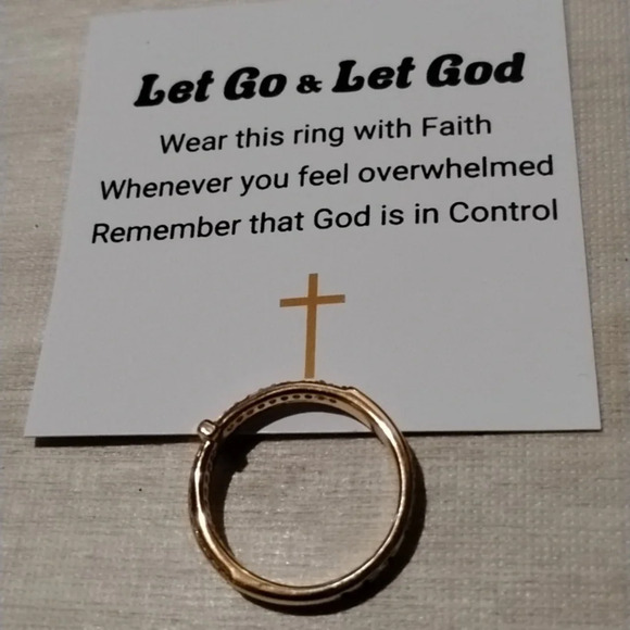 Let go and let God ring 8.5 - Picture 3 of 4